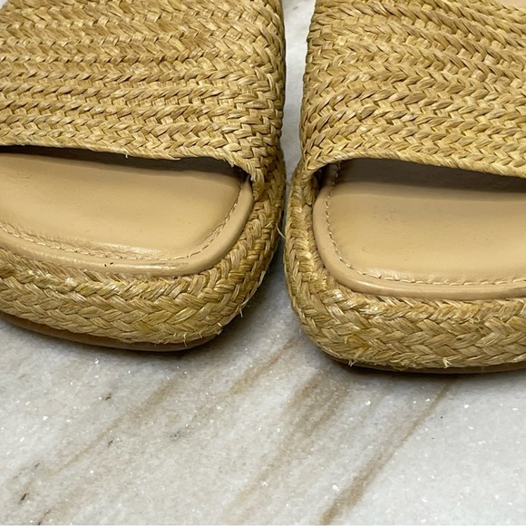 Vince sandals raffia slide mule sz 6 Natural Woven - Picture 2 of 7